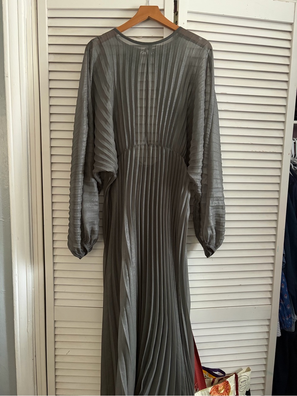 Anthropologie sheer pleated kaftan